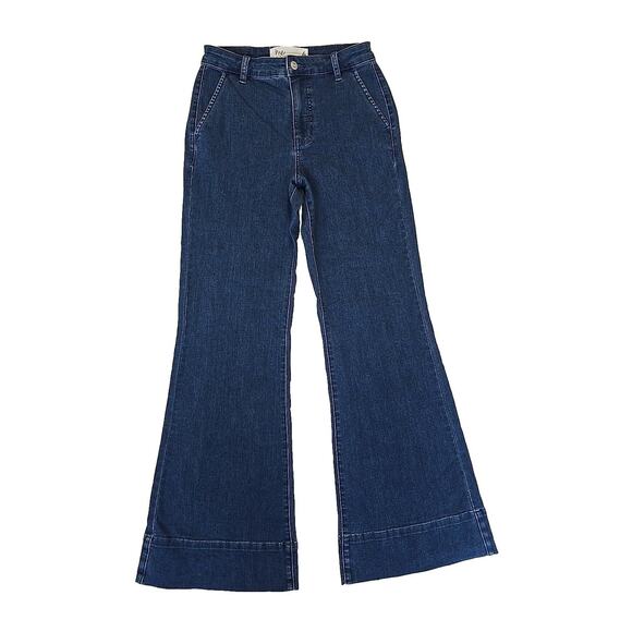 ME By Jennie Garth Womens Fleet Flare Leg Jeans Sz 4 Blue Denim - Picture 2 of 11